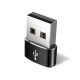 Techsuit Type-C - USB, 3a adapter - Fekete