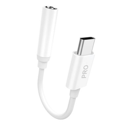 Dudao audio adapter USB type c - 3.5mm mini jack fehér