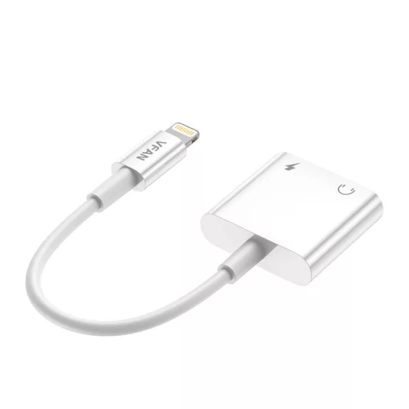 Vipfan L09 lightning 2x lightning kábel 10cm fehér