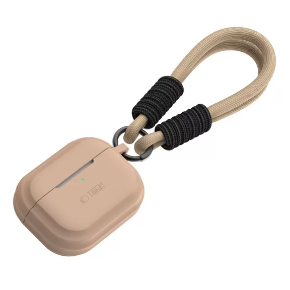 Tech-Protect Szilikon Rope Airpods Pro 1/2 tok - coffe latte