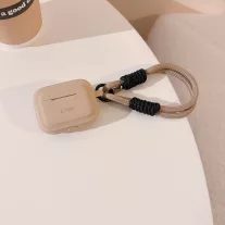Tech-Protect Szilikon Rope Airpods Pro 1/2 tok - coffe latte