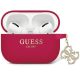 Guess Glitter Triangle Charm Szilikon - AirPods Pro tok - Piros