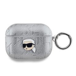 Karl Lagerfeld Embossed Karl Head - AirPods Pro tok - Ezüst