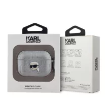 Karl Lagerfeld Embossed Karl Head - AirPods Pro tok - Ezüst