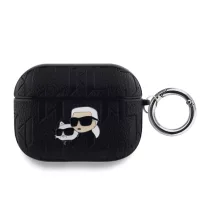   Karl Lagerfeld Embossed Karl and Choupette Heads - AirPods Pro tok - Fekete