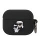 Karl Lagerfeld 3D Logo Karl and Choupette Silicone - AirPods Pro szilikon tok - fekete