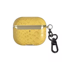 UNIQ Snake Leather - AirPods 3 tok - sárga