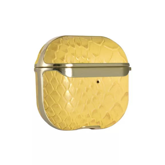 UNIQ Snake Leather - AirPods 3 tok - sárga