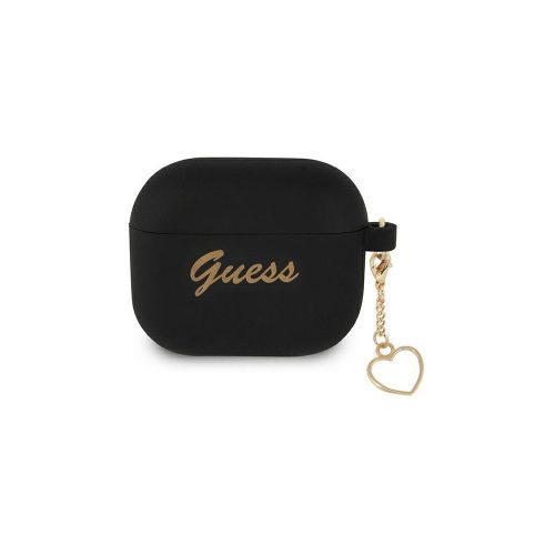 Guess Charm Heart - AirPods 3 Tok - Fekete