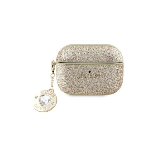 Guess Glitter Diamond Heart Charm - AirPods Pro 2 tok - Arany