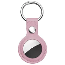   Techsuit - Secure Leather Holder (SLH1) - Apple AirTag tok - fém karikával - rózsaszín