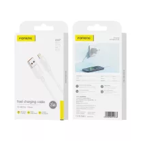 FONENG adatkábel XS07 Lightning 2,4A 1M Fehér