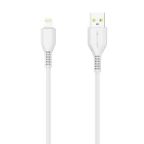   JELLICO adat és töltő kábel KDS-30 Lightning 3.1A 1M fehér
