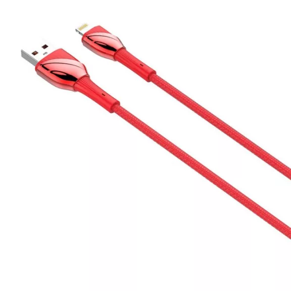 LDNIO LS661 Lightning gyorstöltő kábel 30W 1m – piros