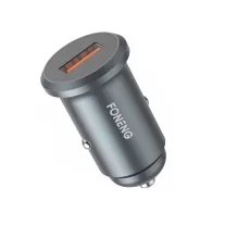   FONENG autóstöltő adapter C15 20W 1xUSB QC3.0 grafitszürke