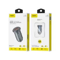   FONENG autóstöltő adapter C15 20W 1xUSB QC3.0 grafitszürke