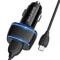 Borofone Autóstöltő BZ14 Max - 2xUSB - 2,4A USB Lightning kábel fekete
