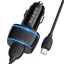Borofone Autóstöltő BZ14 Max - 2xUSB - 2,4A USB Lightning kábel fekete