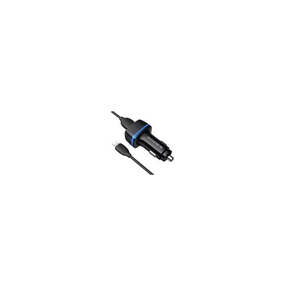 Borofone Autóstöltő BZ14 Max - 2xUSB - 2,4A USB Lightning kábel fekete