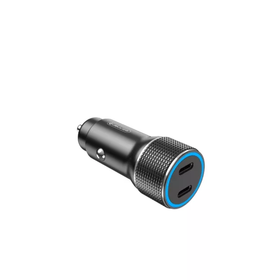 JELLICO autóstöltő adapter F8 PD 40W 2xUSB-C fekete