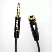 Dudao jack hosszabbító kábel 3.5 mm – 1 m, fekete
