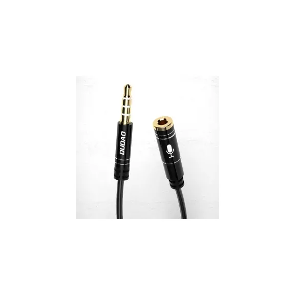 Dudao jack hosszabbító kábel 3.5 mm – 1 m, fekete