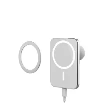  Ecobox - szellőzőrácsos autóstartó - MagSafe 15W vezeték nélküli töltéssel - Fehér