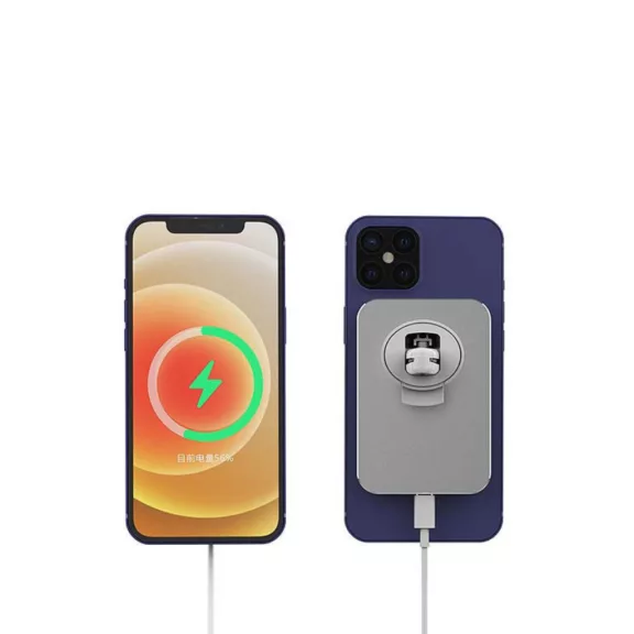 Ecobox - szellőzőrácsos autóstartó - MagSafe 15W vezeték nélküli töltéssel - Fehér