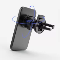   Ecobox - szellőzőrácsos autóstartó - MagSafe 15W vezeték nélküli töltéssel - Fekete