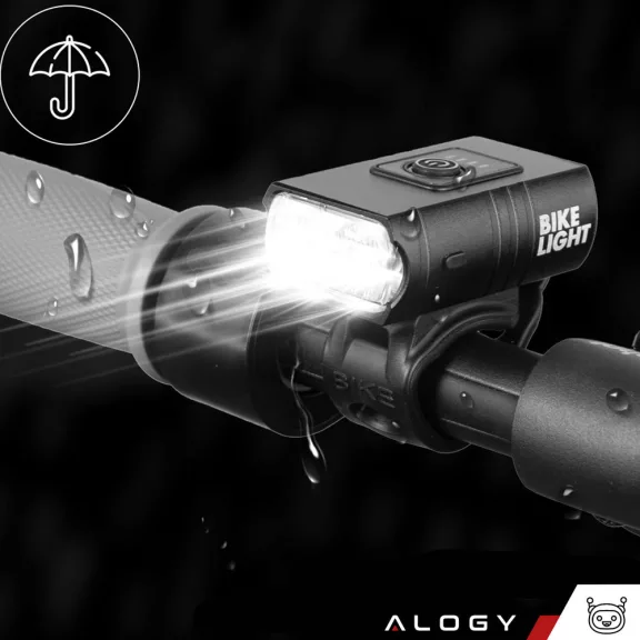 Alogy első kerékpár lámpa 800 lm – vízálló, USB