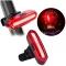 Alogy hátsó kerékpár lámpa – USB, piros LED, vízálló