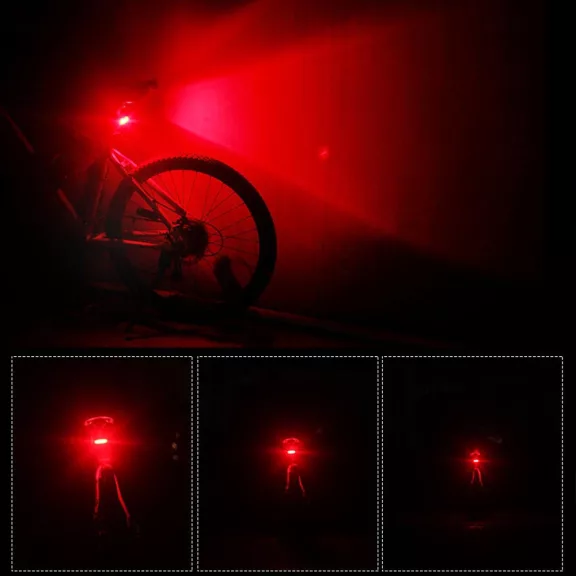 Alogy hátsó kerékpár lámpa – USB, piros LED, vízálló
