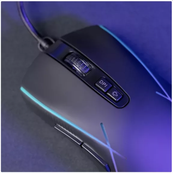 Proove Defiant Wired Gaming Mouse - RGB, 7200DPI - Fehér