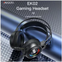 Yesido Gaming 3.5mm Fejhallgató EK02, RGB, 2.2m - Fekete