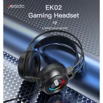 Yesido Gaming 3.5mm Fejhallgató EK02, RGB, 2.2m - Fekete