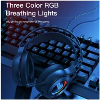 Yesido Gaming 3.5mm Fejhallgató EK02, RGB, 2.2m - Fekete