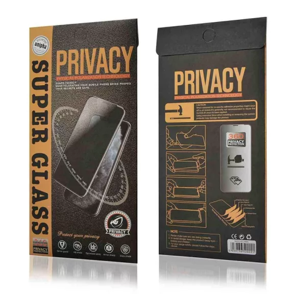 9D Privacy üvegfólia – betekintésvédelemmel iPhone 15 Pro Max