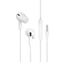   JELLICO Vezetékes Fülhallgató EP3A JACK 3.5MM Mikrofonnal 1.2M Fehér
