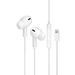   JELLICO Vezetékes Fülhallgató EP3A Lightning Csatlakozóval, Mikrofonnal 1.2M Fehér