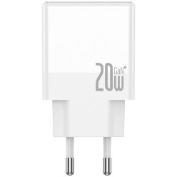   JELLICO hálózati töltő EU57 PD 20W 1xUSB-C + 1xUSB QC3.0 + cable USB-C - USB-C kábellel fehér