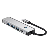   Tech-Protect HB01 HUB adapter 5in1 type-C + USB3.0 + HDMI 4K 60HZ + PD100W - Szürke