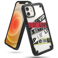 Ringke Fusion X Design - iPhone 12 Mini tok - Fekete 