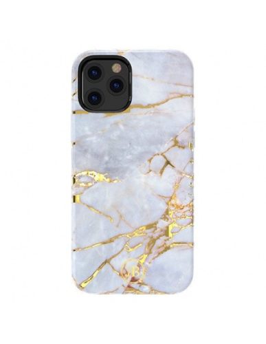 Kingxbar Marble - iPhone 12 Mini tok - Fehér-Kék