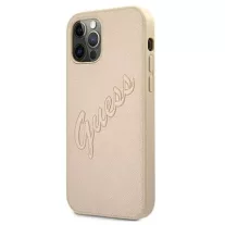   Guess -  Saffiano Vintage Script - iPhone 12/12 Pro  hátlap tok - arany