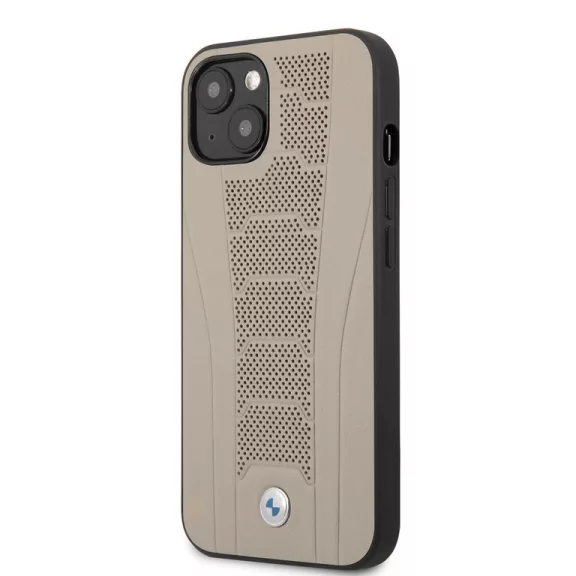 BMW - Perforated Deboss Lines - iPhone 13 tok - bézs