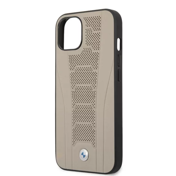 BMW - Perforated Deboss Lines - iPhone 13 tok - bézs