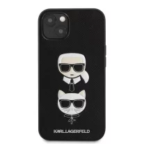   Karl Lagerfeld - Karl & Choupette Heads - iPhone 13 Mini tok - fekete