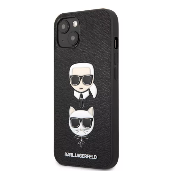 Karl Lagerfeld - Karl & Choupette Heads - iPhone 13 Mini tok - fekete