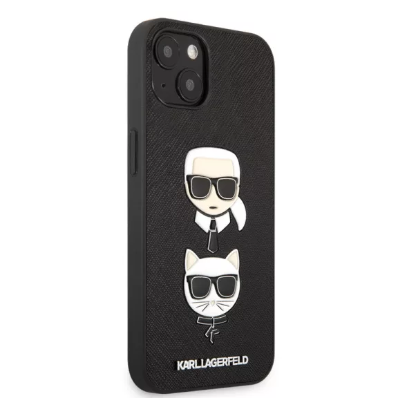 Karl Lagerfeld - Karl & Choupette Heads - iPhone 13 Mini tok - fekete