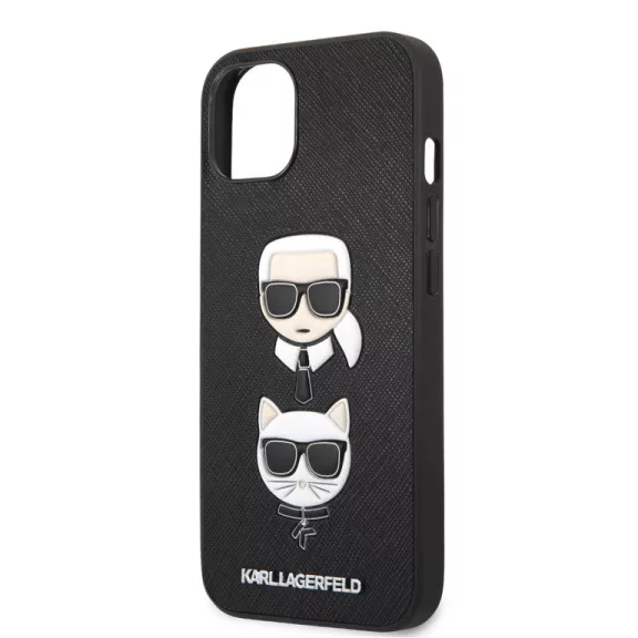 Karl Lagerfeld - Karl & Choupette Heads - iPhone 13 Mini tok - fekete